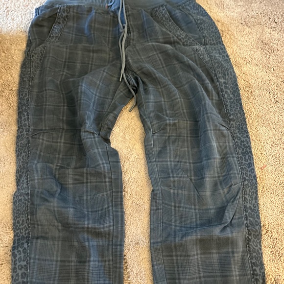 Anthropologie Plaid and Leopard Print pants - Picture 3 of 6